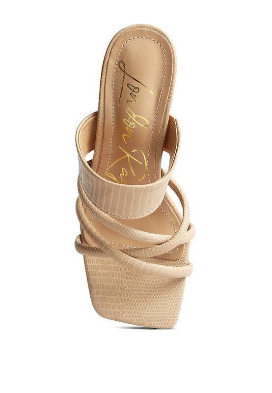 CHIRI Criss Cross Strap Spool Heel Sandsals Rag Company