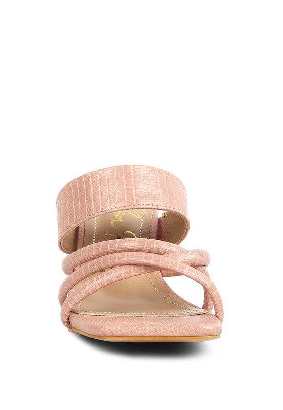 CHIRI Criss Cross Strap Spool Heel Sandsals Rag Company