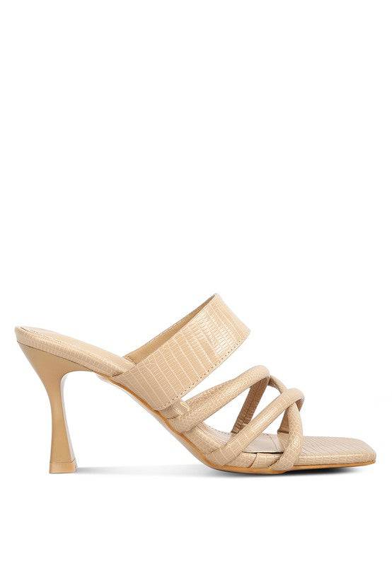 CHIRI Criss Cross Strap Spool Heel Sandsals Rag Company
