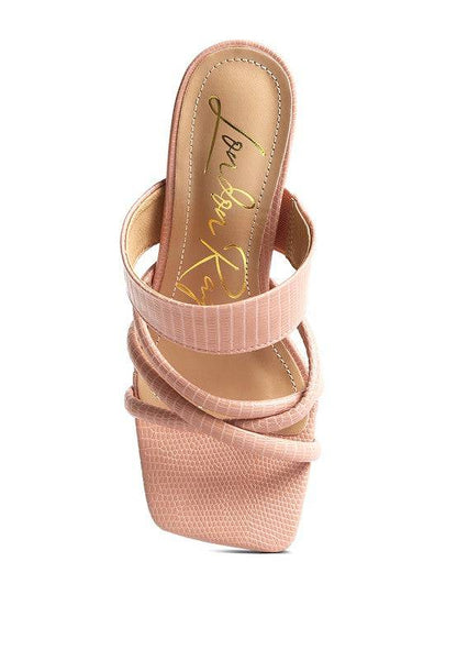 CHIRI Criss Cross Strap Spool Heel Sandsals Rag Company