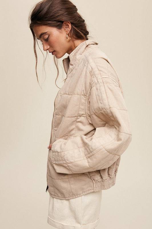 Quilted Denim Jacket Listicle
