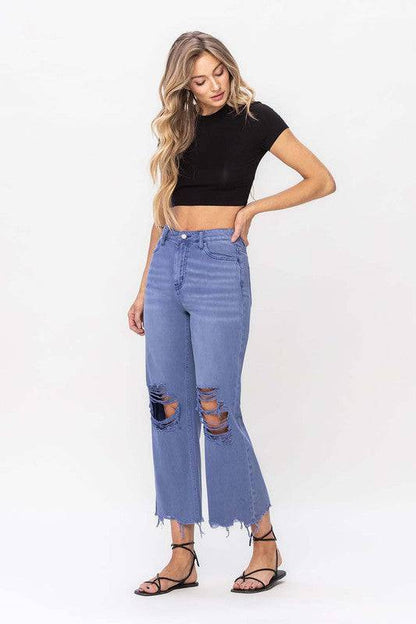 90"s Vintage Crop Flare Jeans VERVET by Flying Monkey