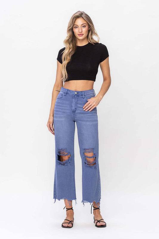 90"s Vintage Crop Flare Jeans VERVET by Flying Monkey