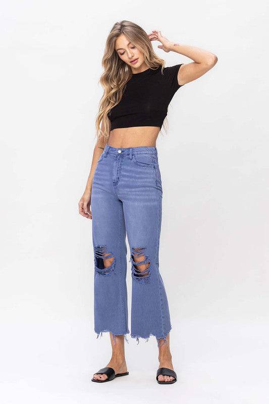 90"s Vintage Crop Flare Jeans VERVET by Flying Monkey