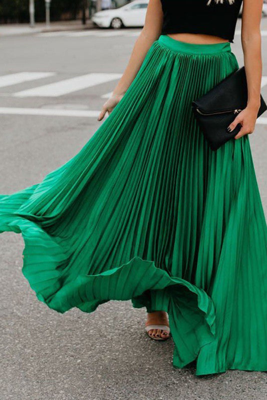Pleated maxi skirt - Eye Candy Sensation Apparel & Accessories