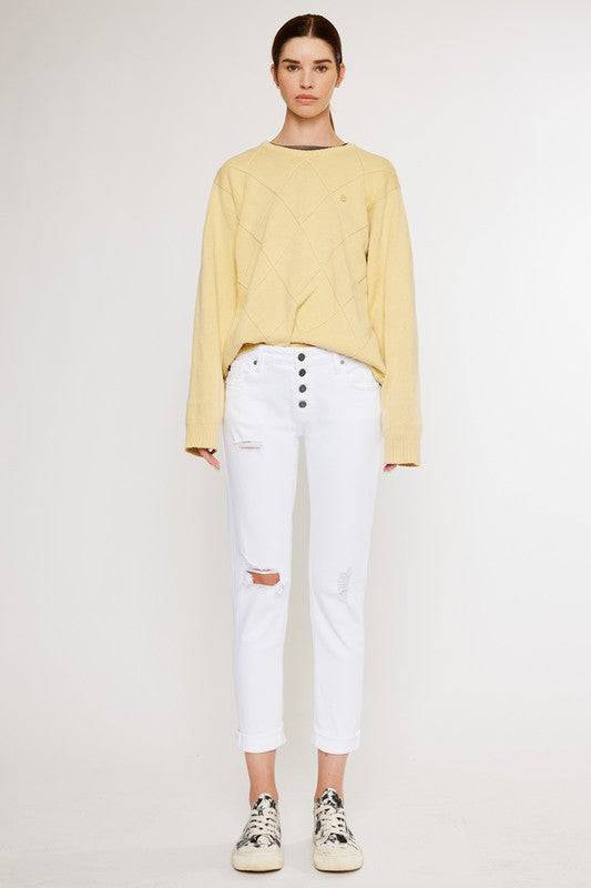 Mid Rise Girlfriend Fit Jeans Kan Can USA