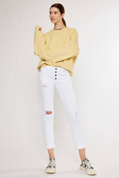 Mid Rise Girlfriend Fit Jeans Kan Can USA