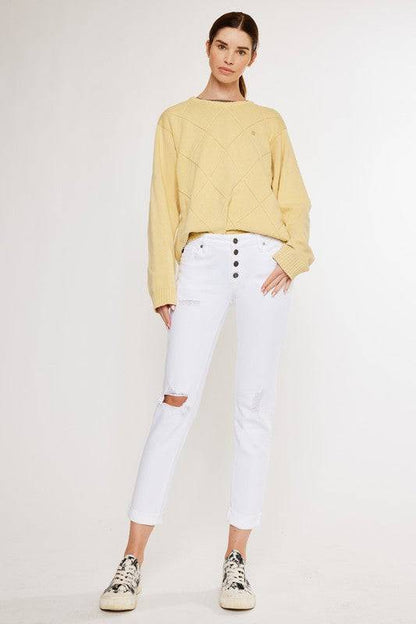 Mid Rise Girlfriend Fit Jeans Kan Can USA