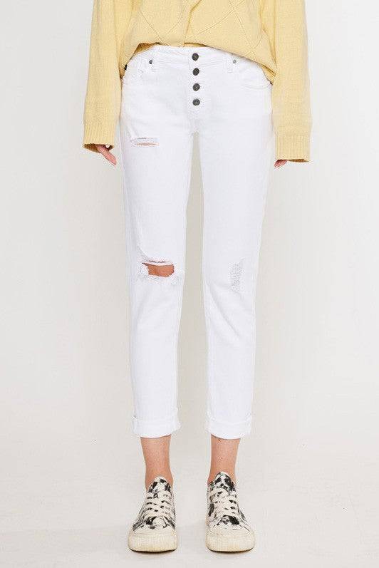 Mid Rise Girlfriend Fit Jeans Kan Can USA