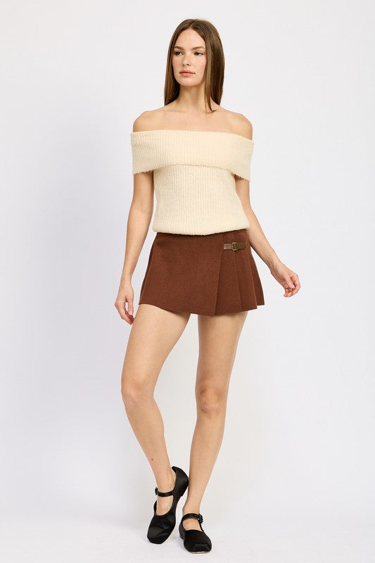 PLEATED MINI SKORT - Eye Candy Sensation