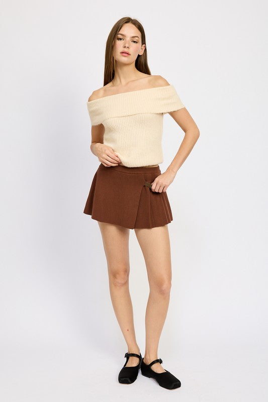 PLEATED MINI SKORT - Eye Candy Sensation