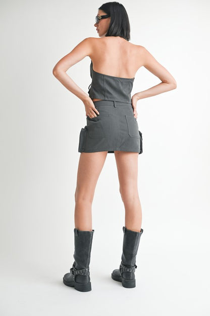 WRAPPED HALTER NECK TOP - Eye Candy Sensation