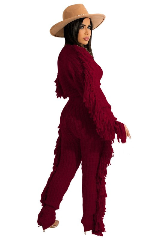 WOMEN FASHUON  2PC SWEATER PANTS SET - Eye Candy Sensation