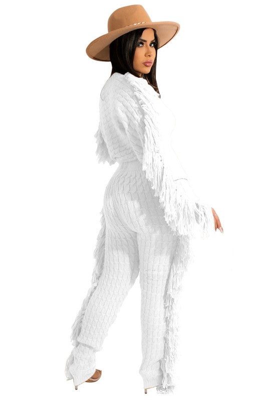 WOMEN FASHUON  2PC SWEATER PANTS SET - Eye Candy Sensation