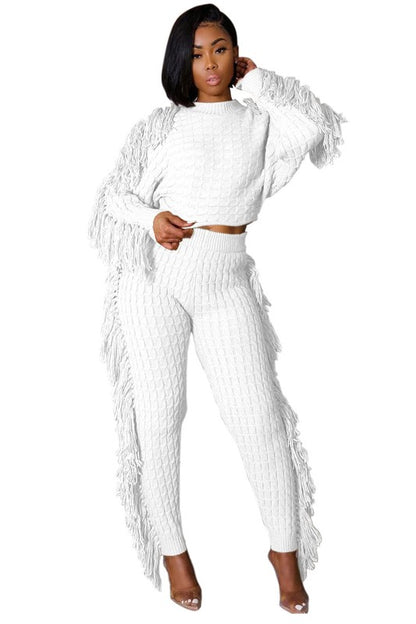WOMEN FASHUON  2PC SWEATER PANTS SET - Eye Candy Sensation