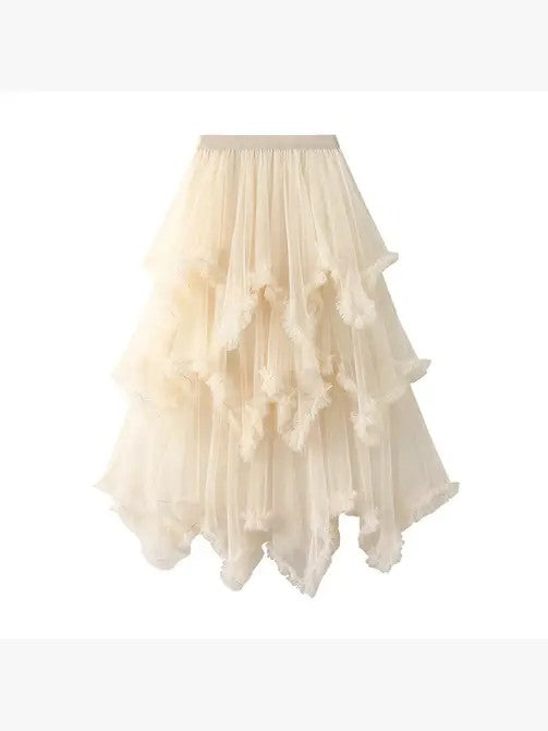 Layered Mesh High Waist Skirt - Eye Candy Sensation Apparel & Accessories