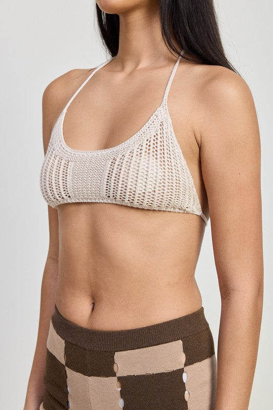 CROCHECET OPEN BACK BRALETTE - Eye Candy Sensation Apparel & Accessories