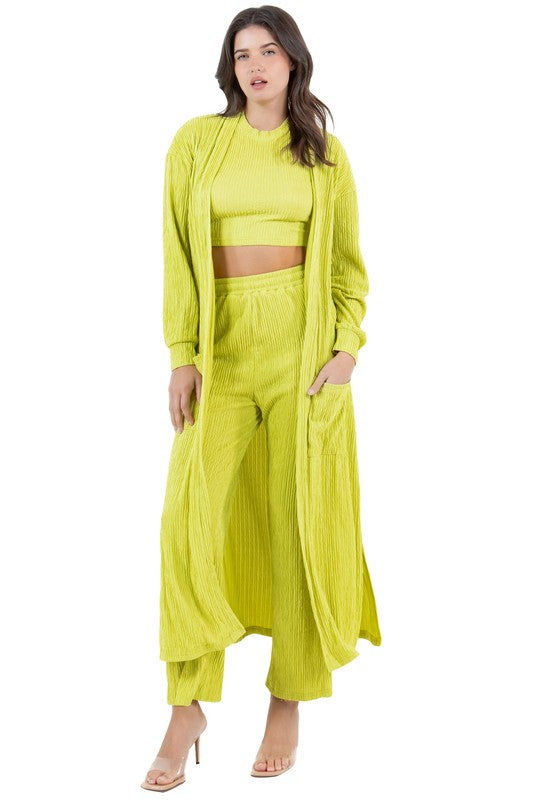 WOMEN FASHION 3 PIECE PANT SET By Claude