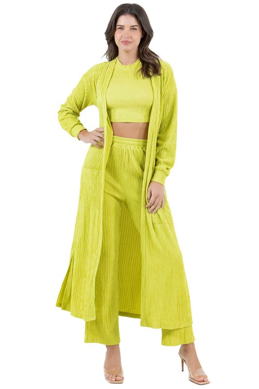 WOMEN FASHION 3 PIECE PANT SET By Claude
