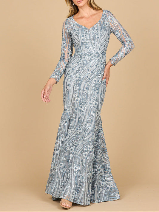 Mermaid, Long Sleeve Gown | 28885