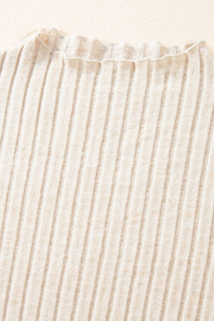 Printed Tie Waist Mock Neck Long Sleeve Dress Trendsi