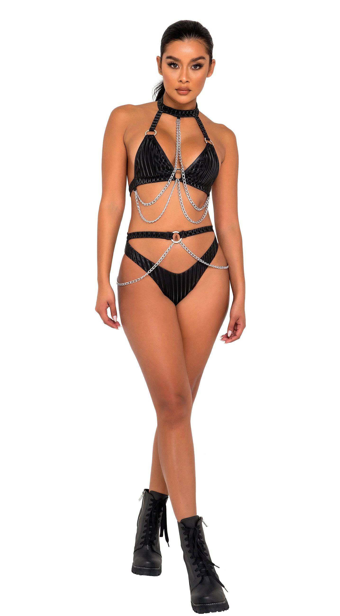 6123 - High-Waisted Shorts with Cutout Panel Roma