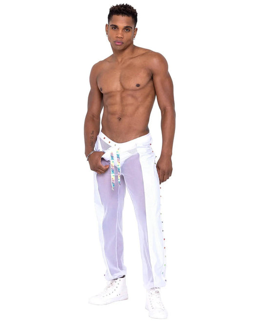 6335 - Mens Pride Vinyl Mesh & Mesh Joggers Eye Candy Sensation