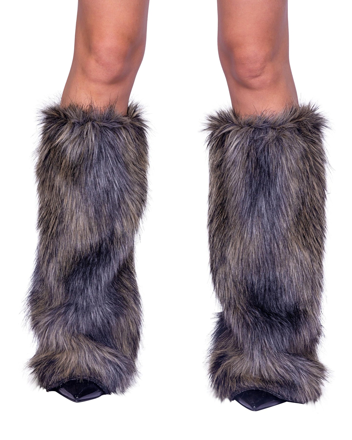 6353 - Pair of Faux Fur Wolf Leg Warmers - Eye Candy Sensation