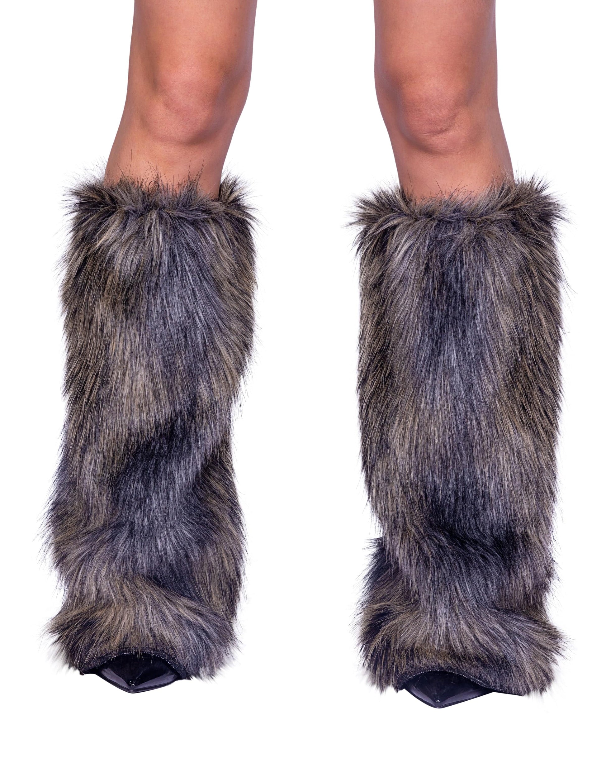 6353 - Pair of Faux Fur Wolf Leg Warmers - Eye Candy Sensation