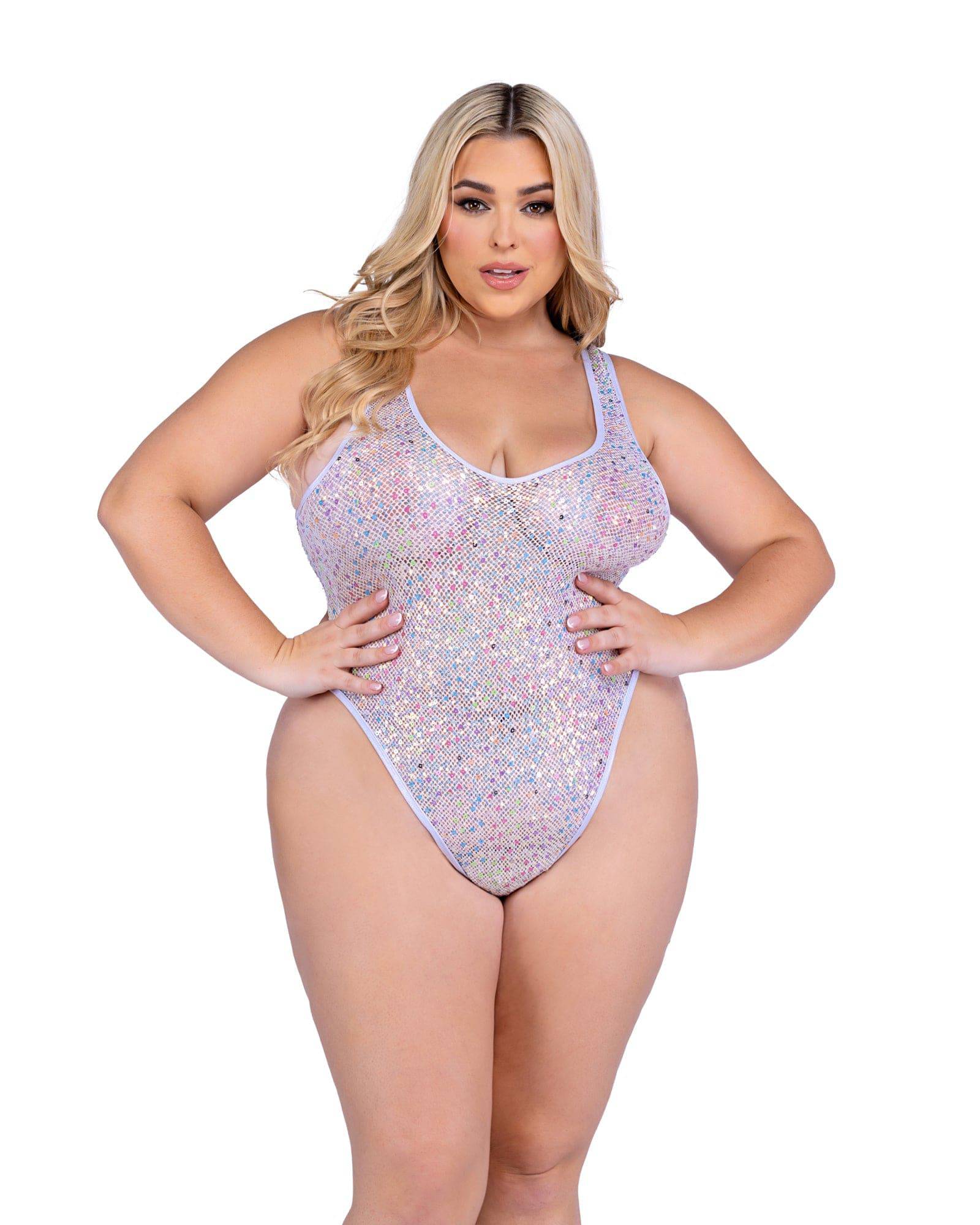6432 - Sequin Fishnet Romper Roma Costume, Inc.