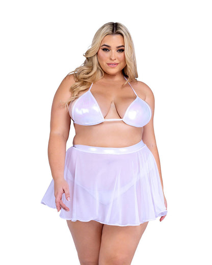 6453 - Metallic Iridescent Thong Back Shorts Roma Costume, Inc.