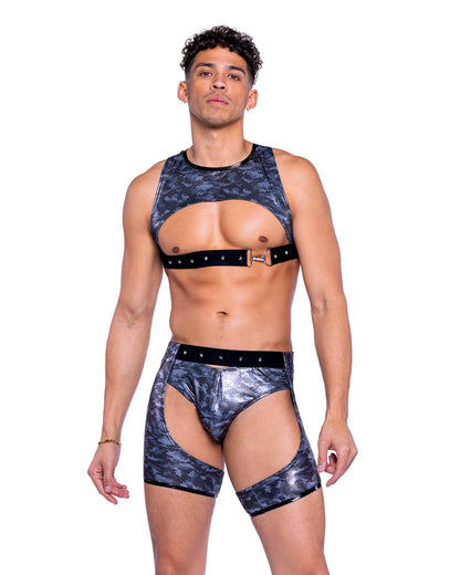 6524 - Shimmer Camouflage Chaps Roma Costume, Inc.