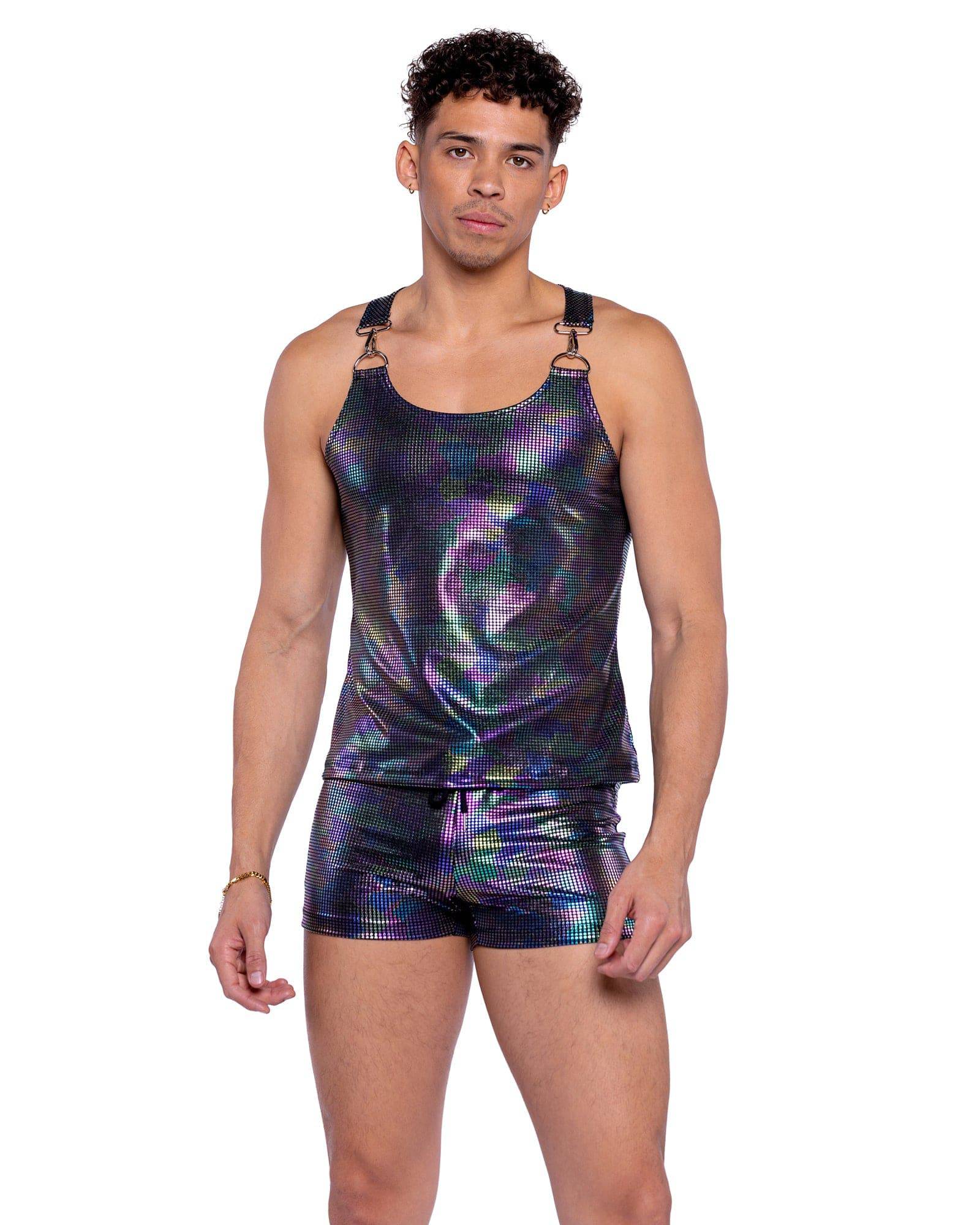 6530 - Rainbow Shimmer Camouflage Shorts Roma Costume, Inc.
