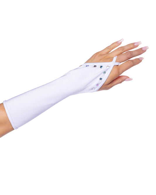 6679 - Bedazzled Gloves with Rhinestones - Eye Candy Sensation Apparel & Accessories