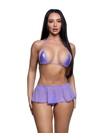 6792 - Mesh Flutter Skirt