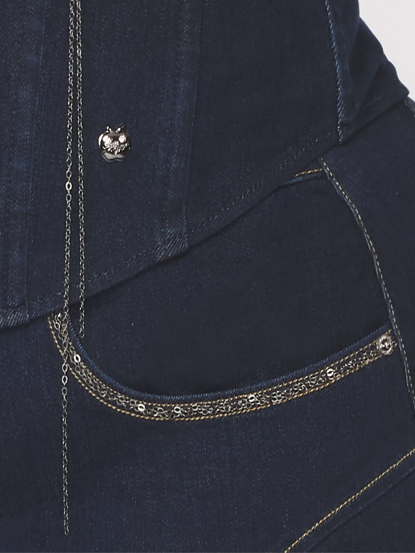 Denim Chain Link Corset