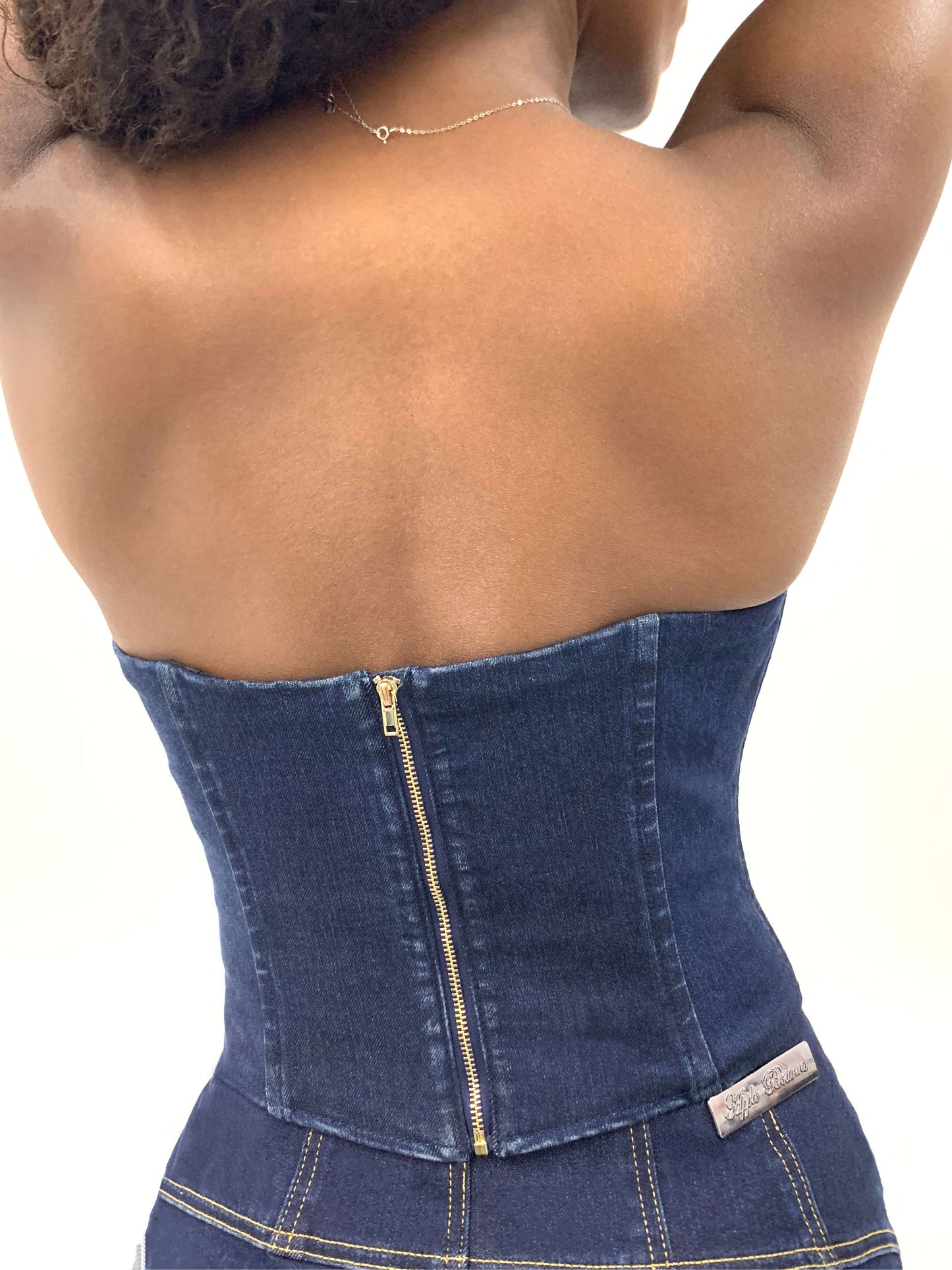 Denim Chain Link Corset