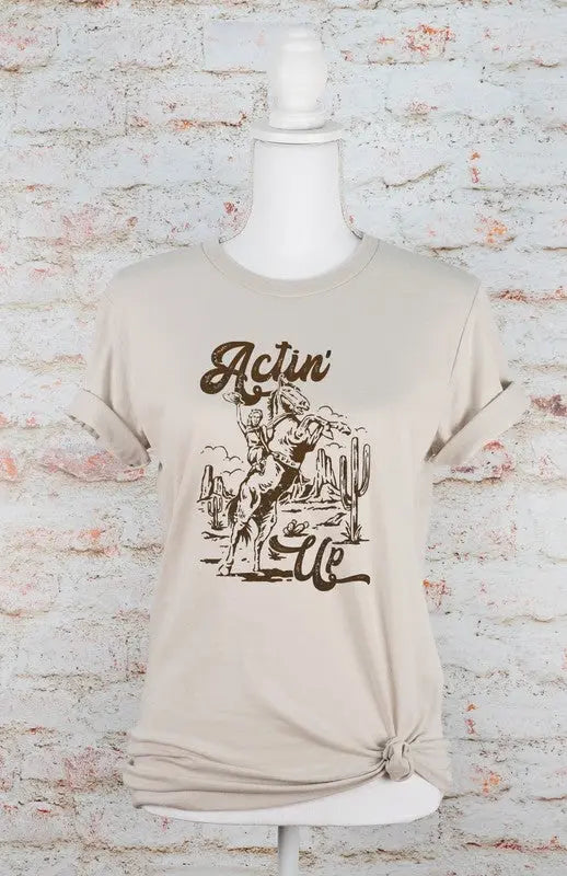Actin Up Cowgirl Graphic Tee Ocean and 7th