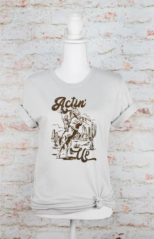 Actin Up Cowgirl Graphic Tee Ocean and 7th