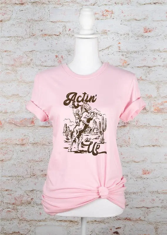 Actin Up Cowgirl Graphic Tee Ocean and 7th