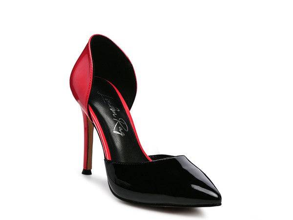 Candy Cane Patent Pu Slip On Stiletto Heels Eye Candy Sensation