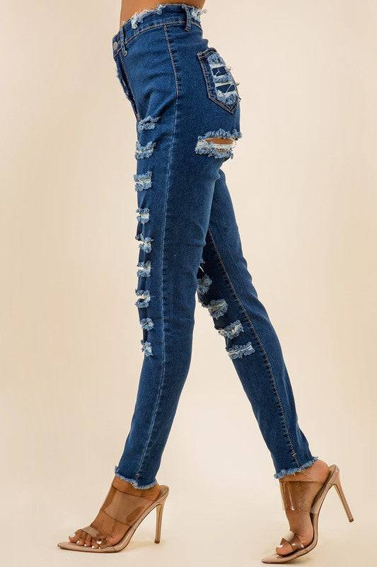 DENIM JEANS MULTI CUT Eye Candy Sensation