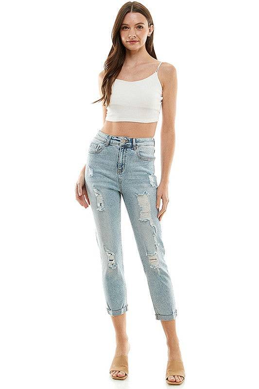 Destructed Cuffed Boyfriend Jean Eye Candy Sensation