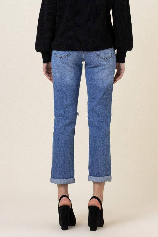 Distressed Boyfriend Jeans Eye Candy Sensation