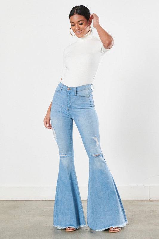 Distressed Flare Eye Candy Sensation