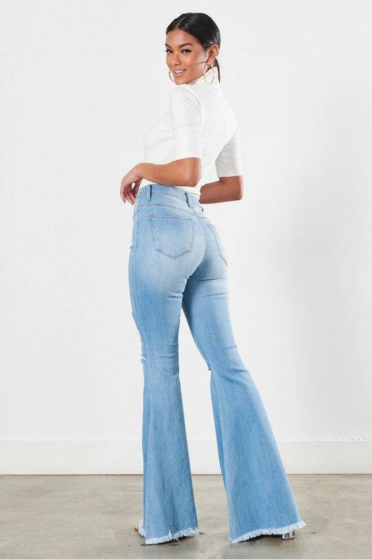 Distressed Flare Eye Candy Sensation