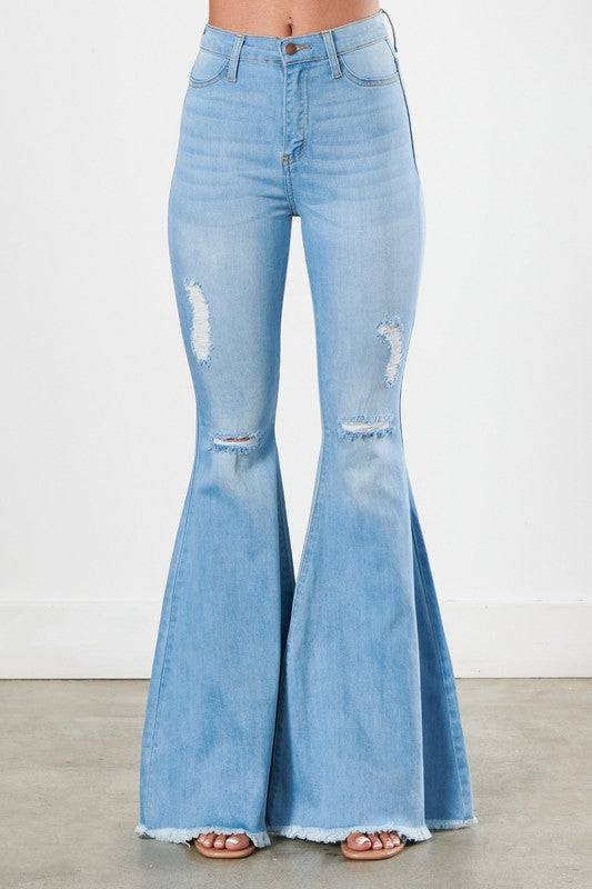 Distressed Flare Eye Candy Sensation