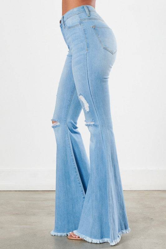 Distressed Flare Eye Candy Sensation