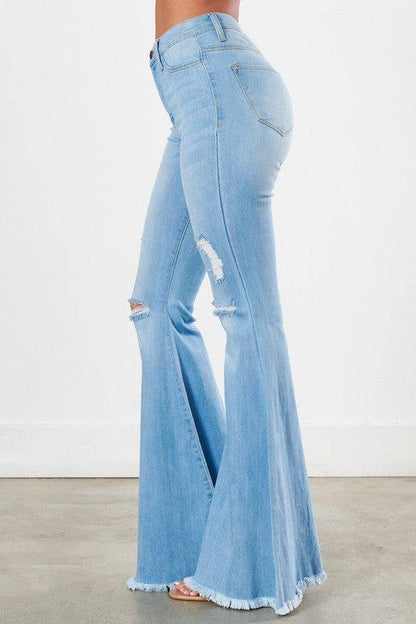Distressed Flare Eye Candy Sensation