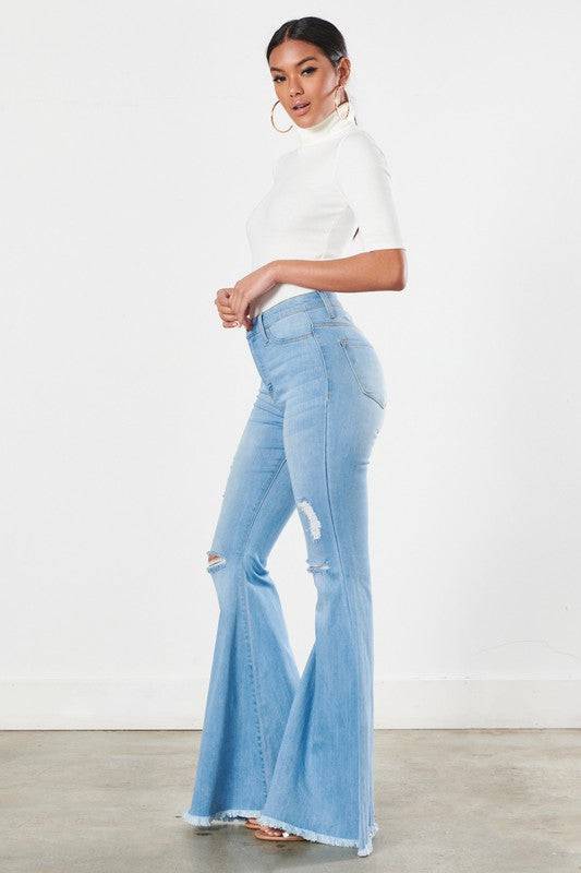 Distressed Flare Eye Candy Sensation